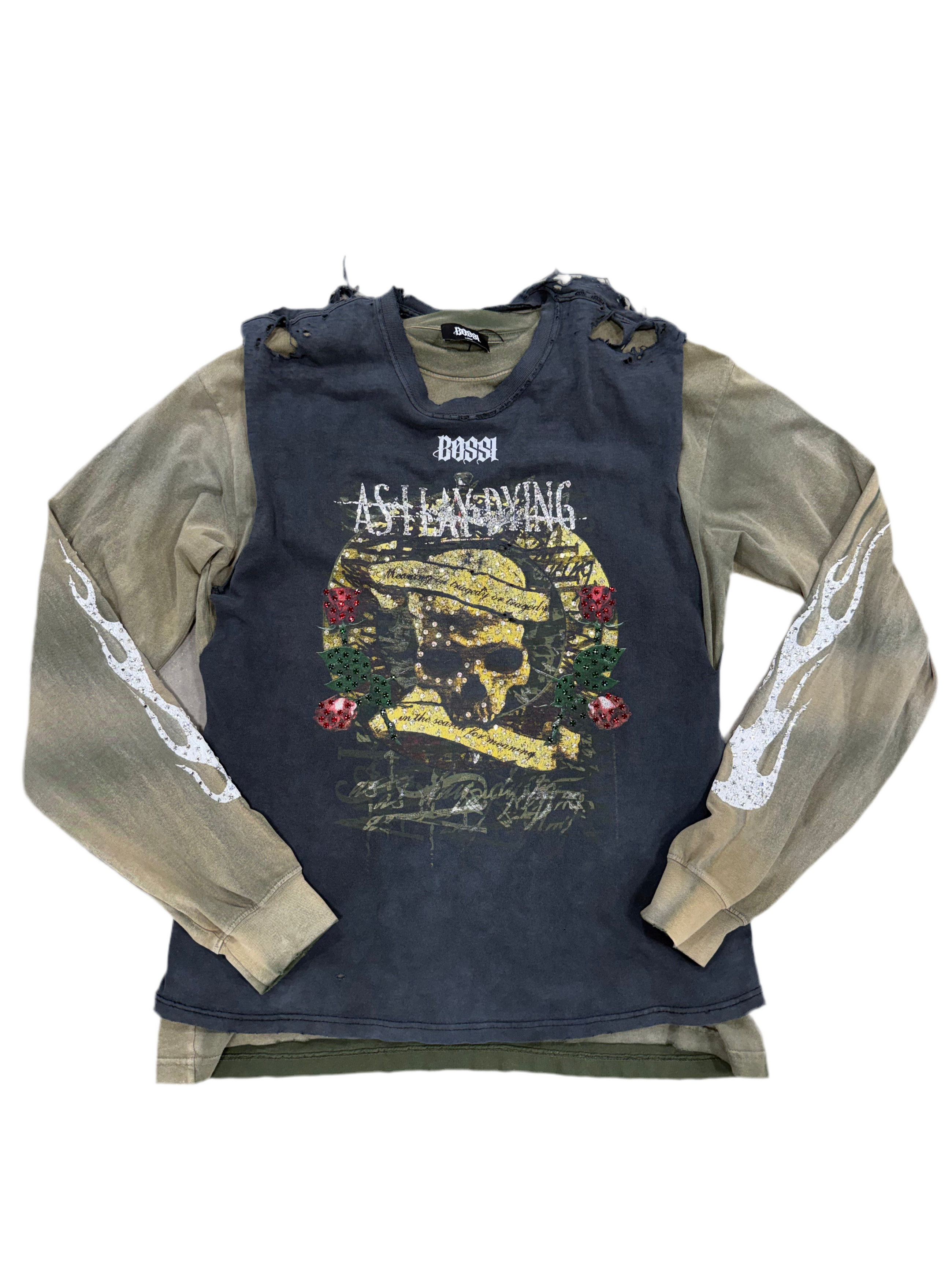 BOSSI DISTRESSED DOUBLE LAYER TEE