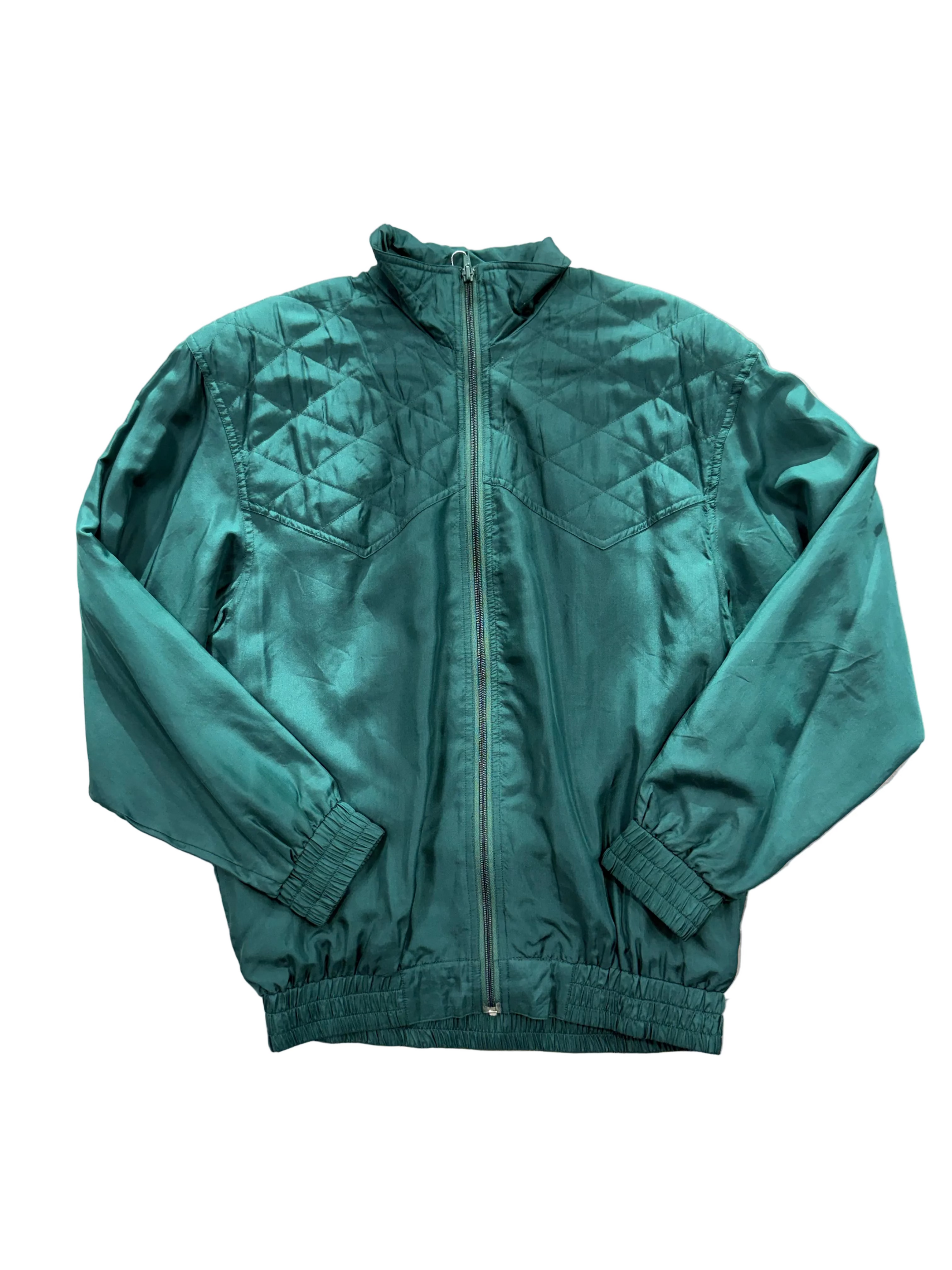 VINTAGE SILK EMRALD WINDBREAKER