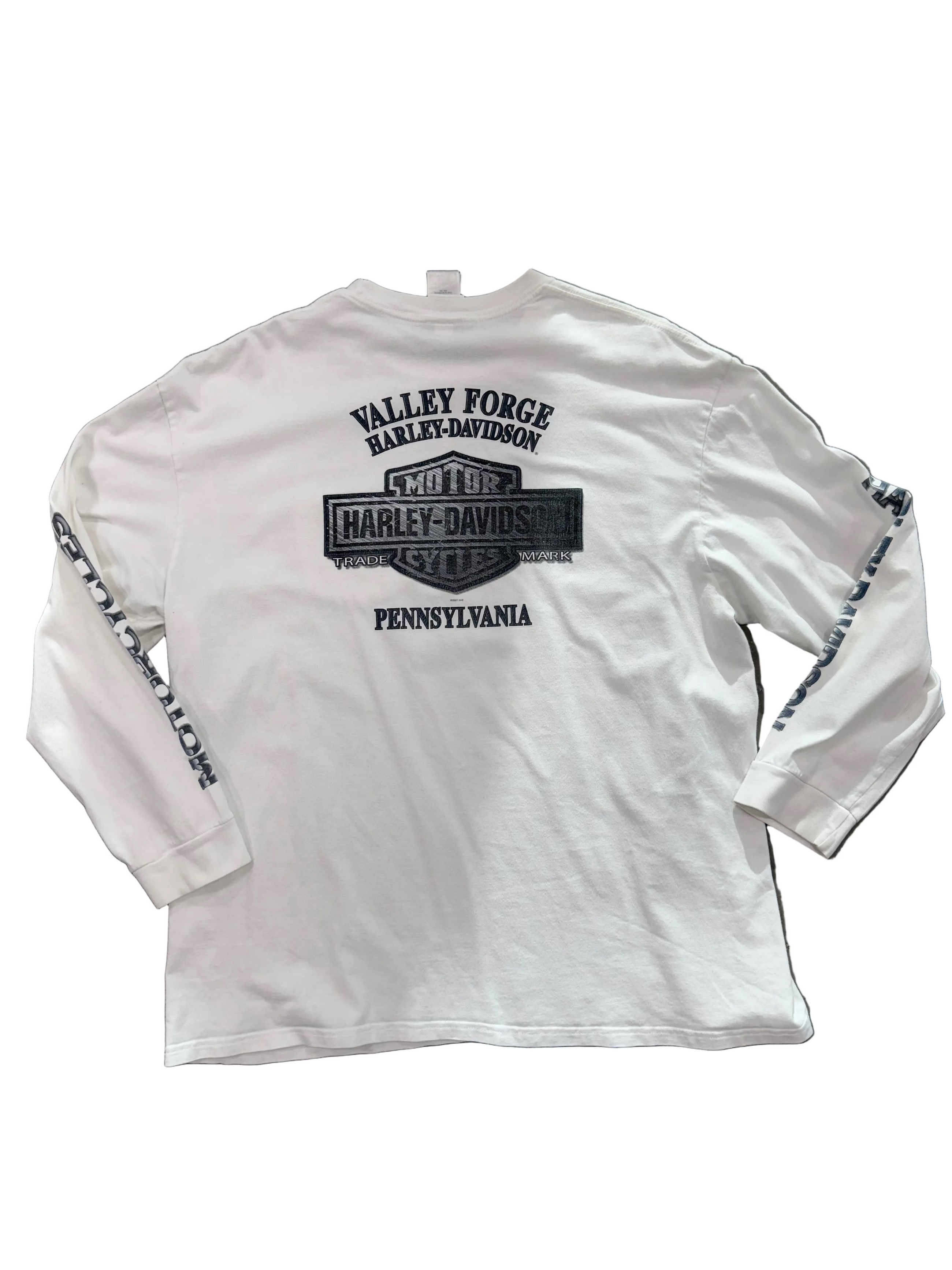 VINTAGE HARLEY DAVIDSON WHITE LONGSLEEVE TEE