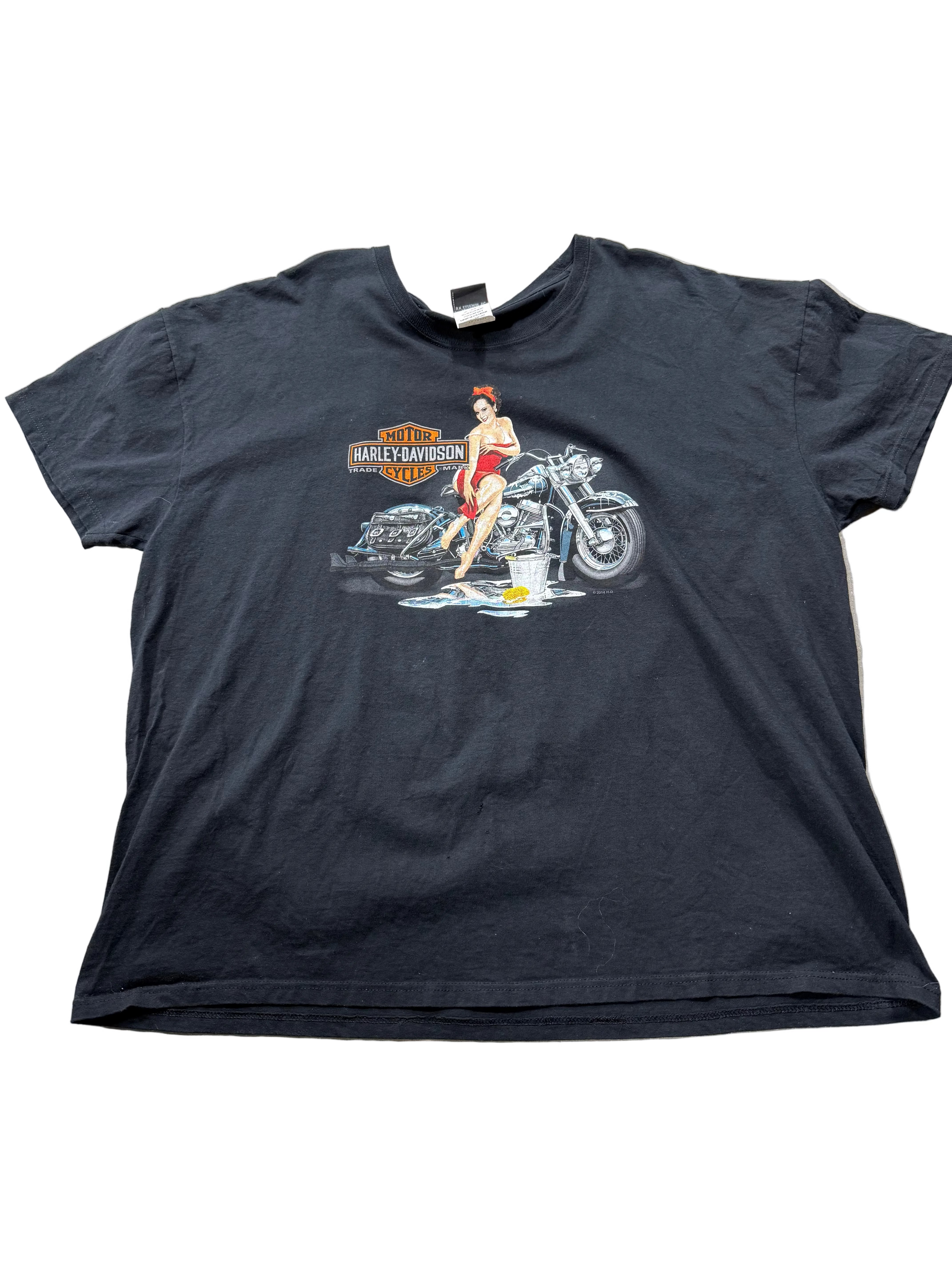 VINTAGE HARLEY DAVIDSON PINUP GIRL TEE