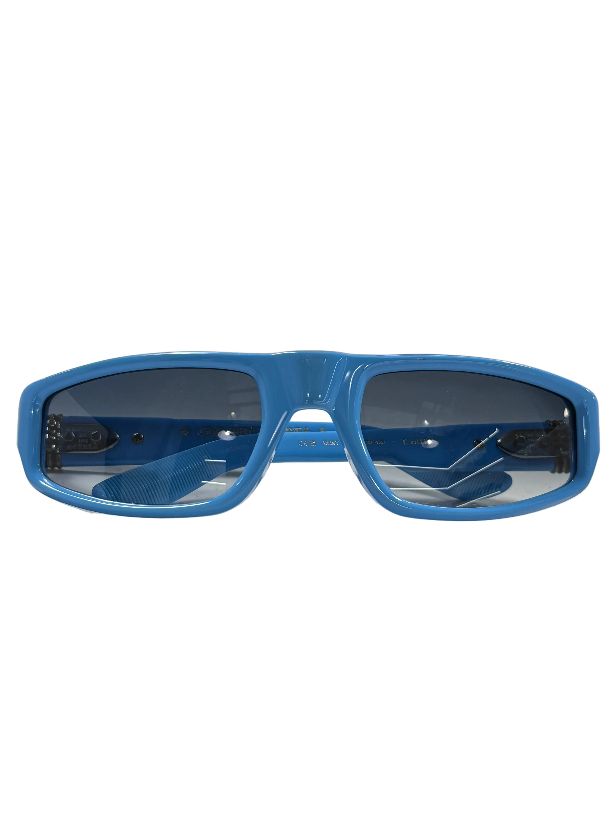 CHROME HEARTS T. HUTCH BLUE SUNGLASSES