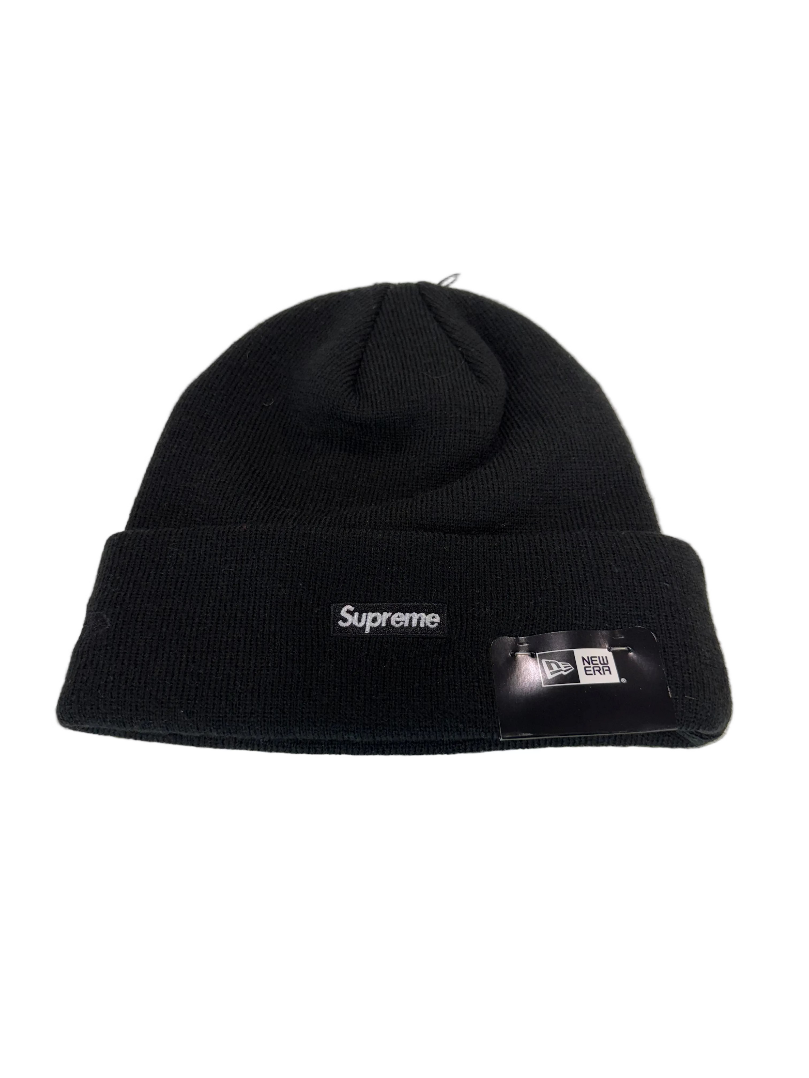 SUPREME X NEW ERA S LOGO BLACK BEANIE