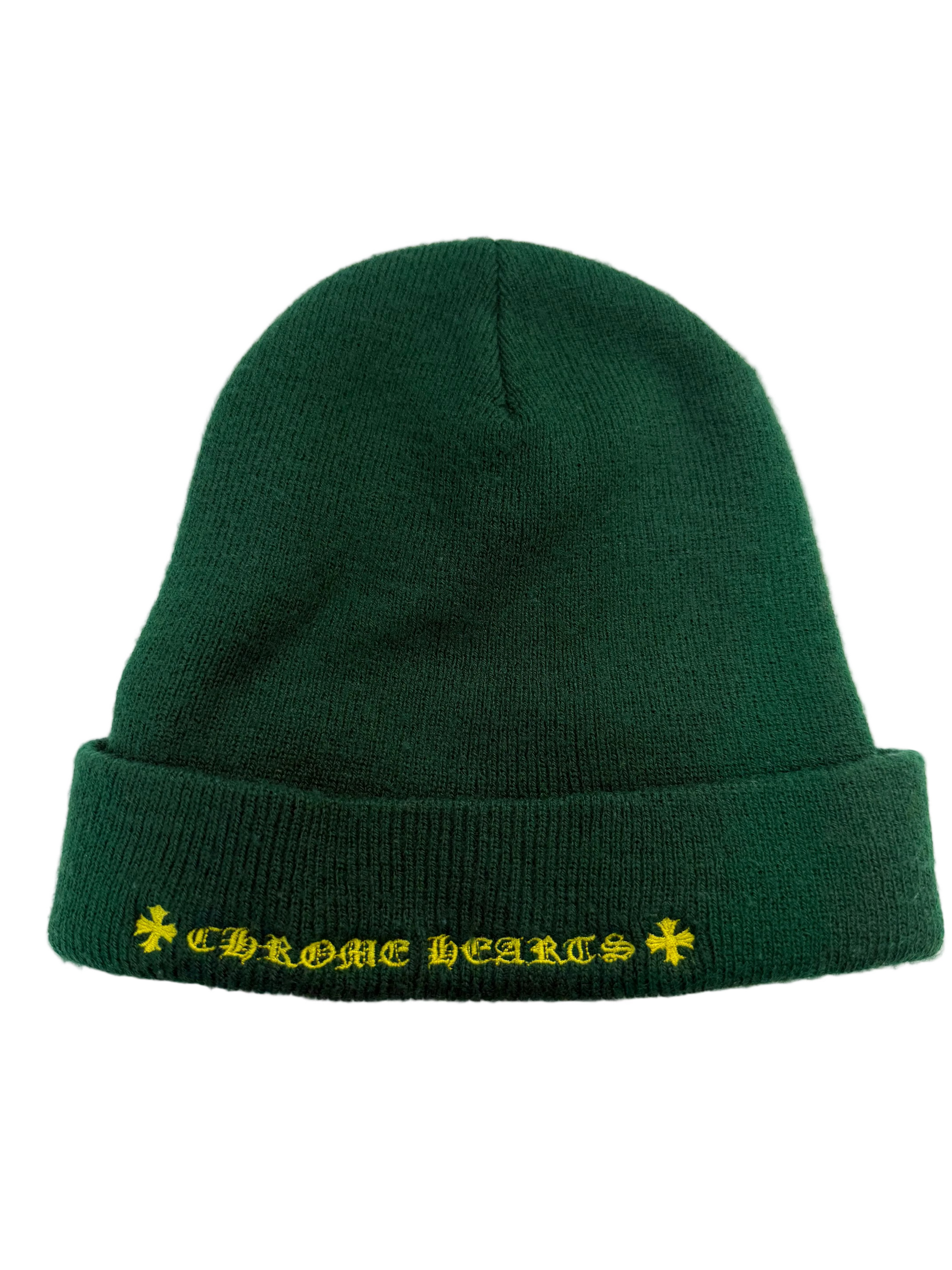 CHROME HEARTS MATTY BOY SPEC GREEN BEANIE