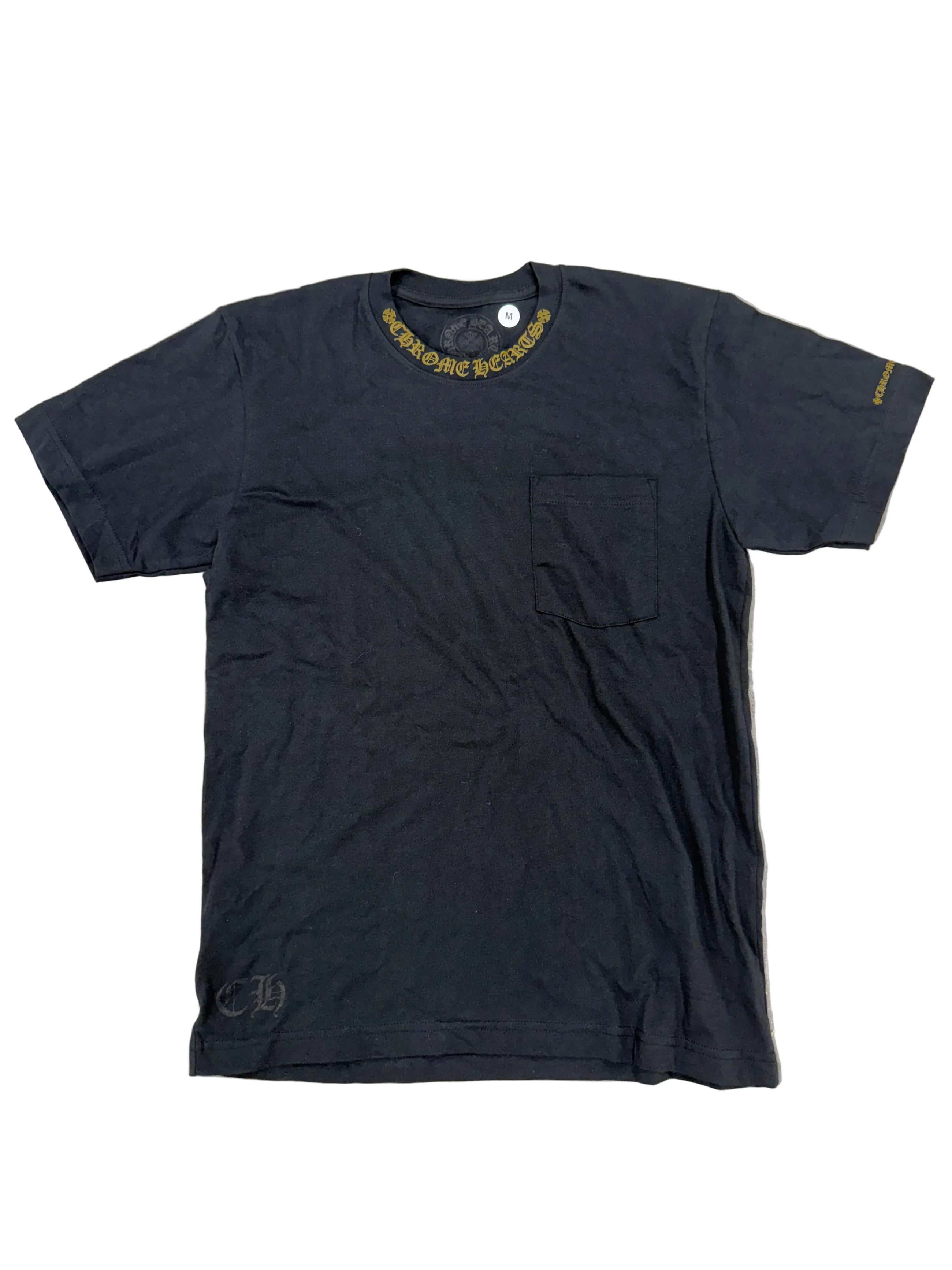CHROME HEARTS NECK LOGO POCKET TEE OLIVE
