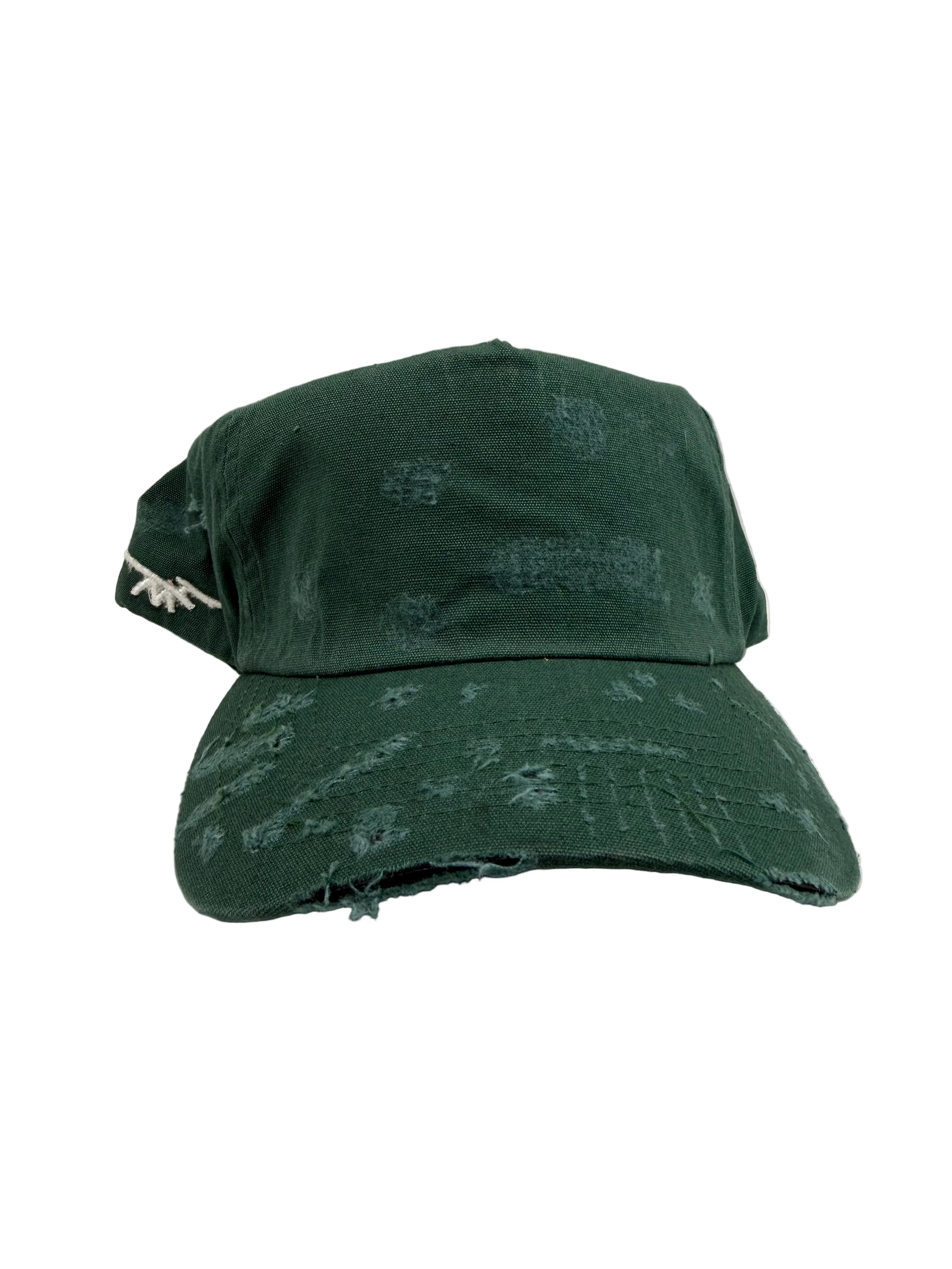 HAPPY MEMORIES DONT DIE HMDD GREEN DISTRESSED HAT