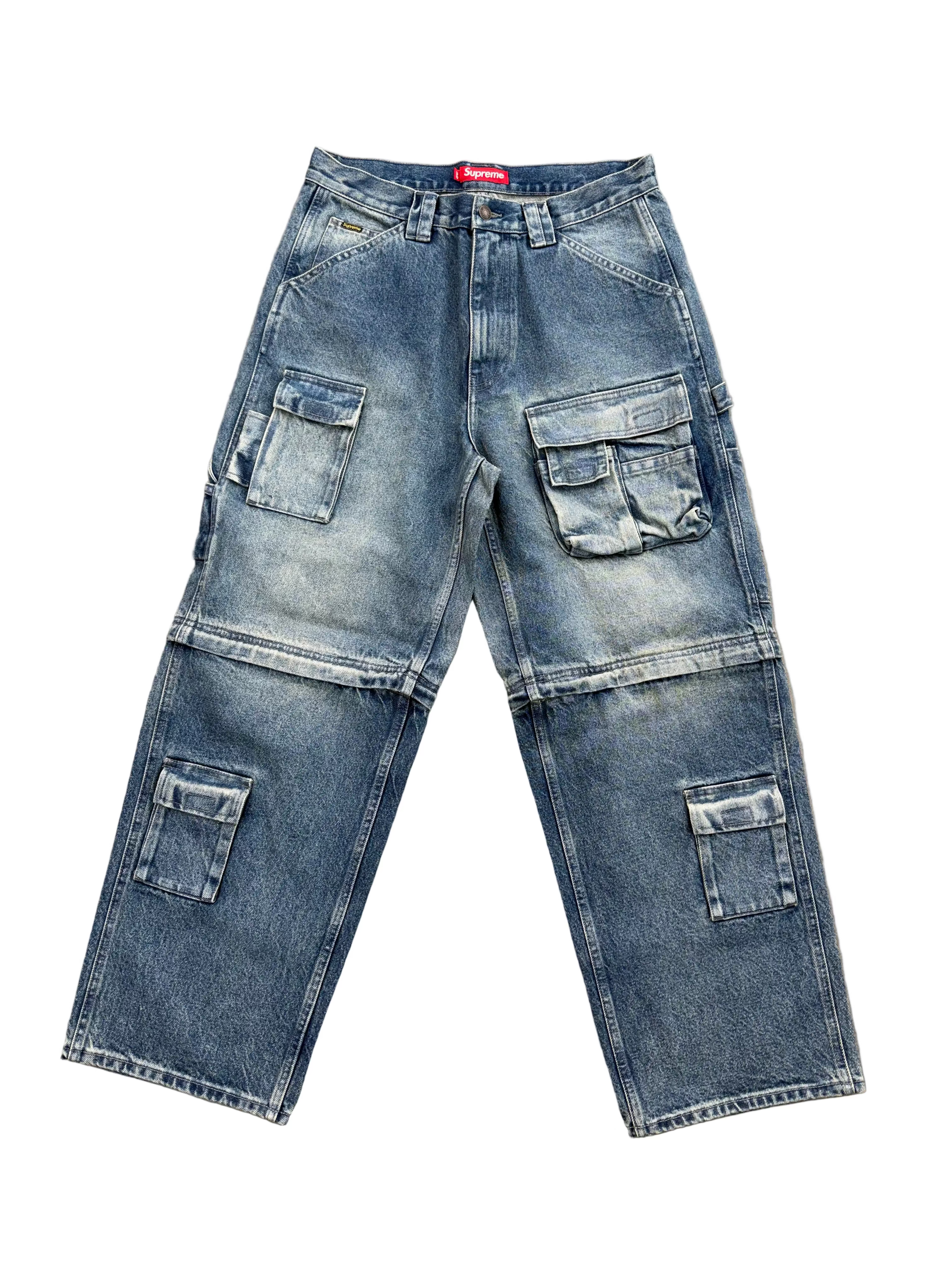 SUPREME ZIP OFF BLUE UTILITY PANTS