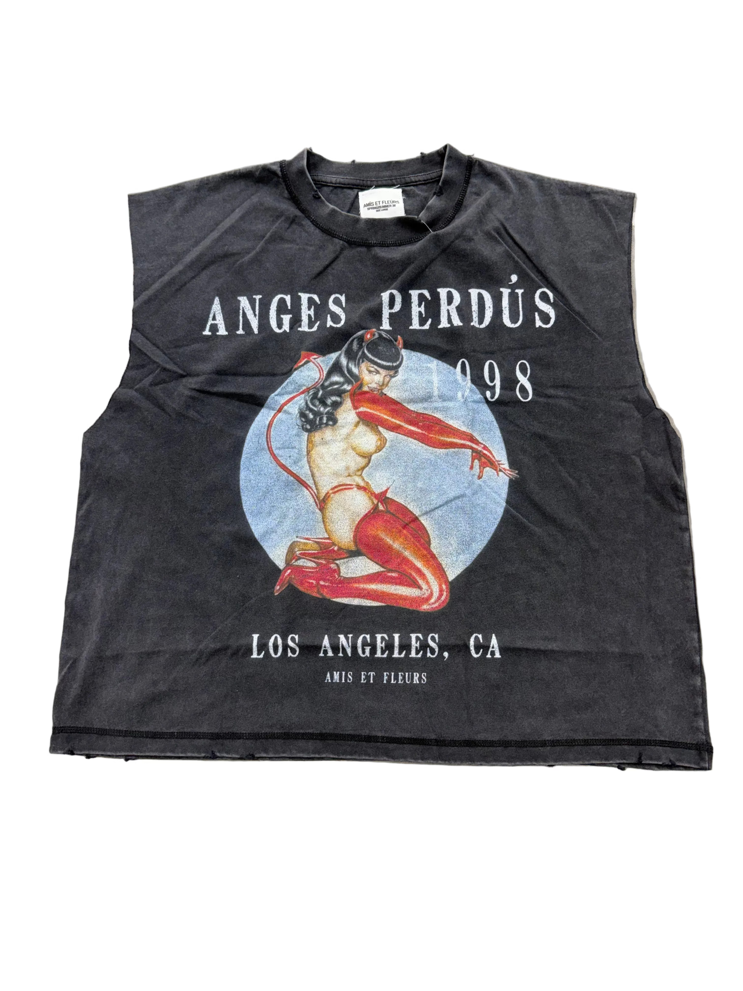 AMIS ET FLEURS ANGES PERDUS CUTOFF TEE