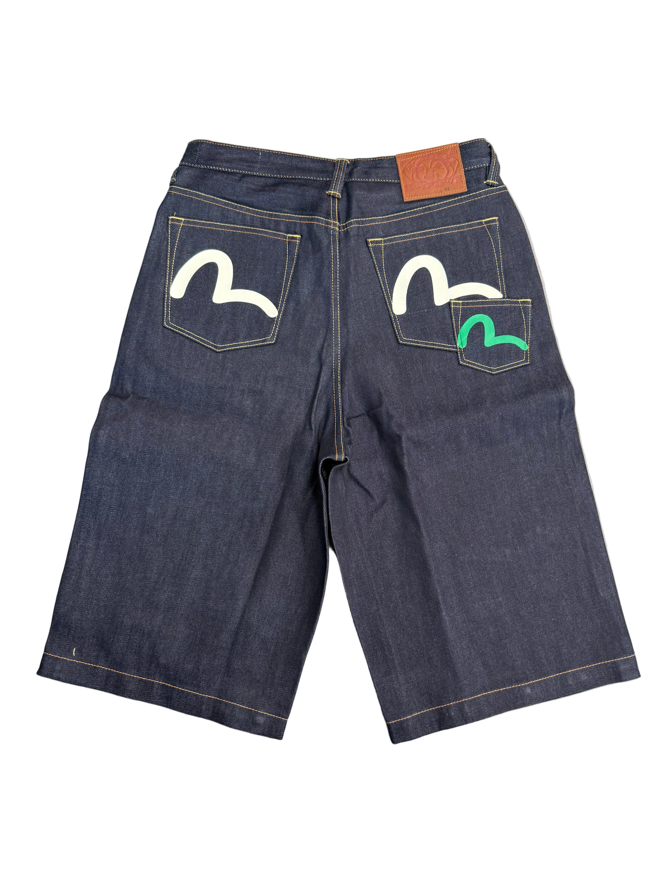 EVISU MULTI POCKET FASHION FIT DENIM SHORTS
