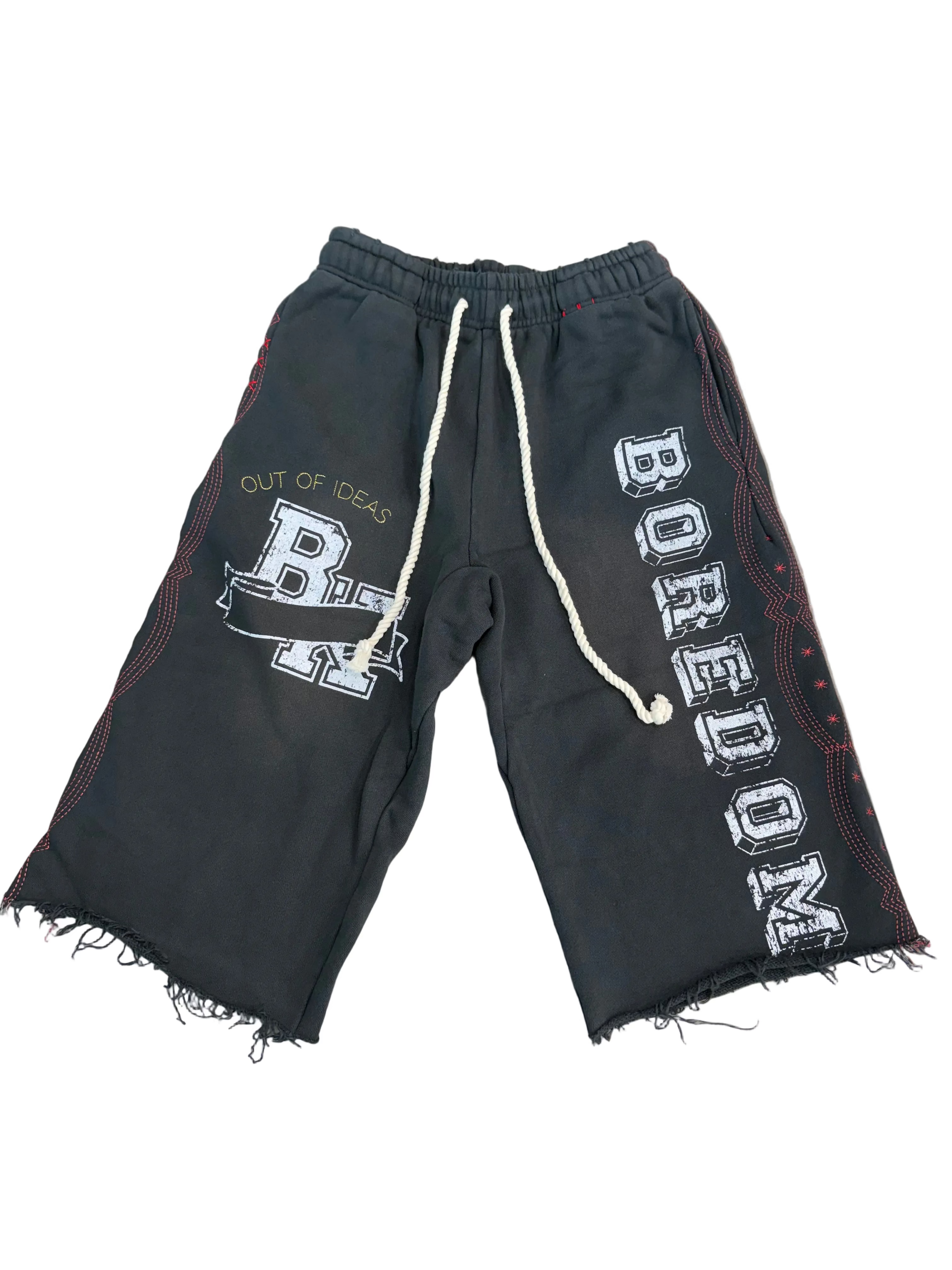 BOREDOM KILLS BLACK COLLEGIATE SWEATSHORTS