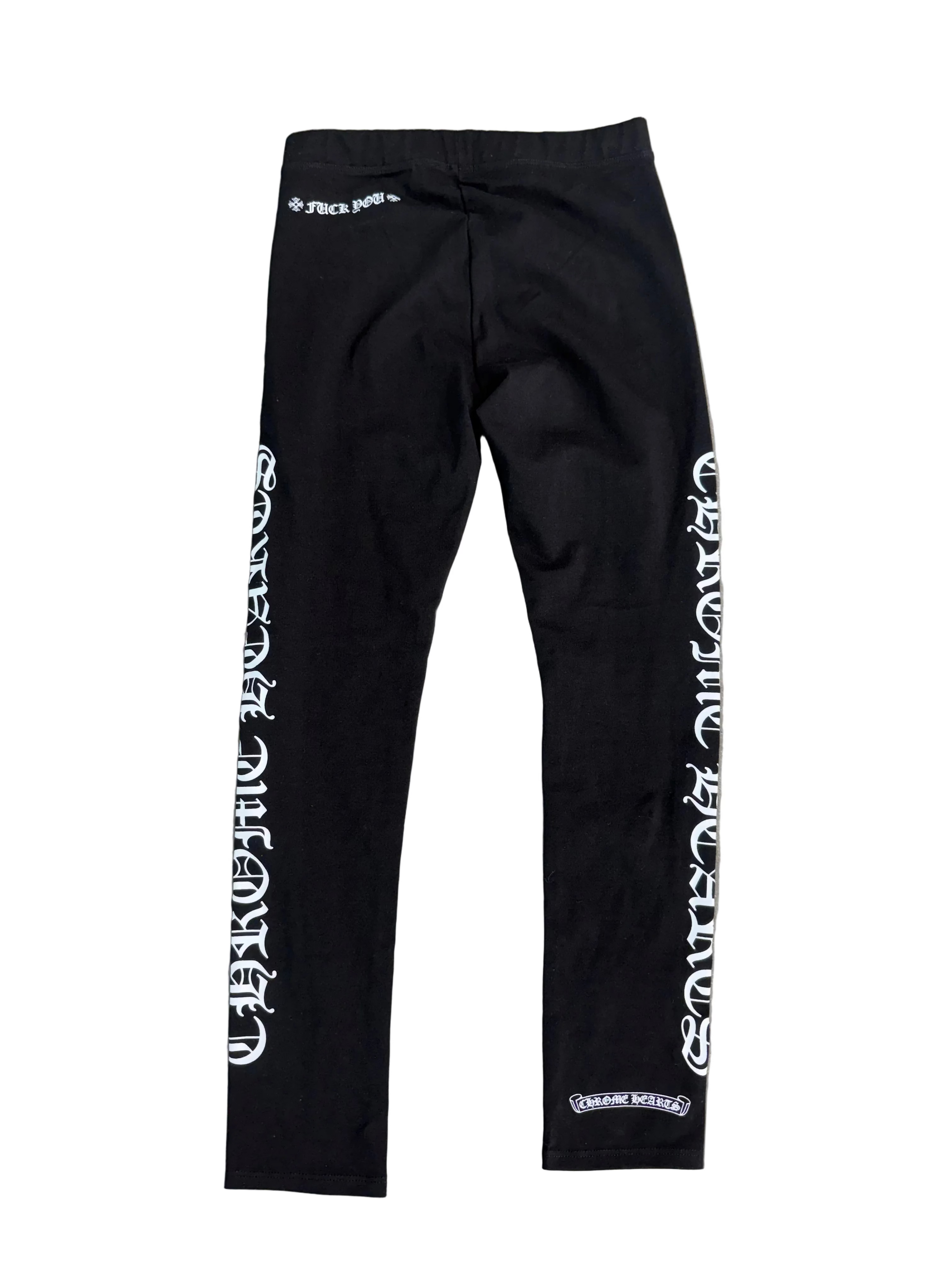 CHROME HEARTS SCROLL LOGO F*** YOU WOMENS LEGGINGS