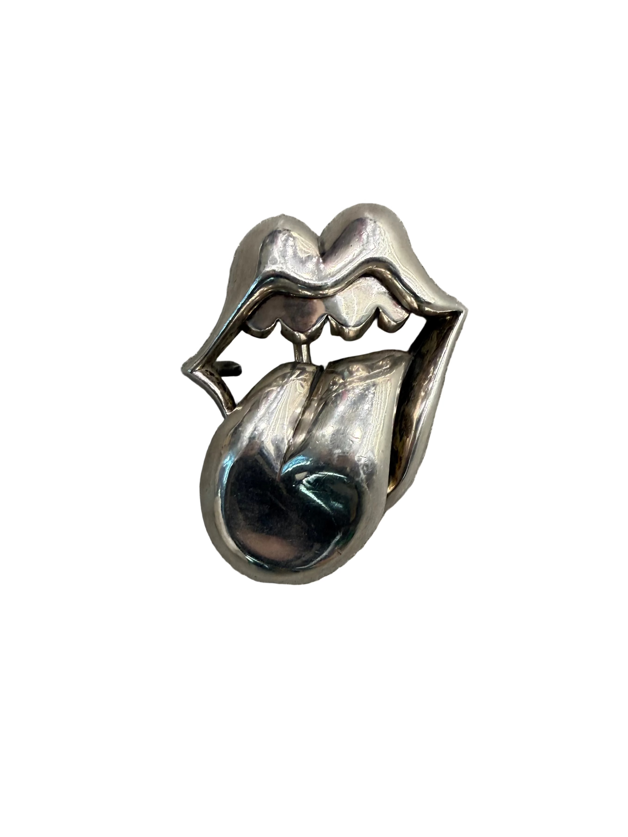 CHROME HEARTS ROLLING STONE TONGUE BELT BUCKLE