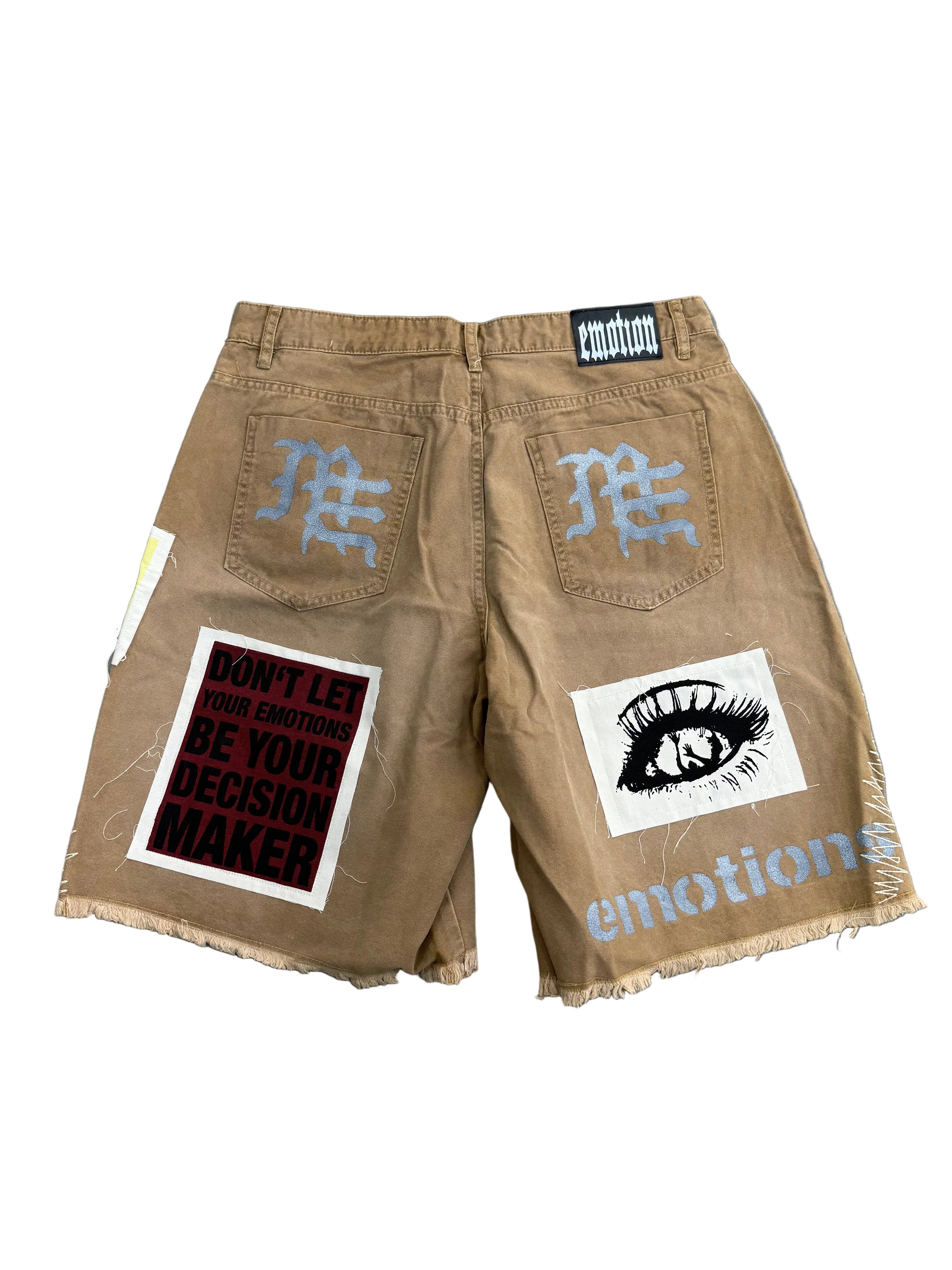 MIXED EMOTIONS CHAOS TAN CARPENTER SHORTS
