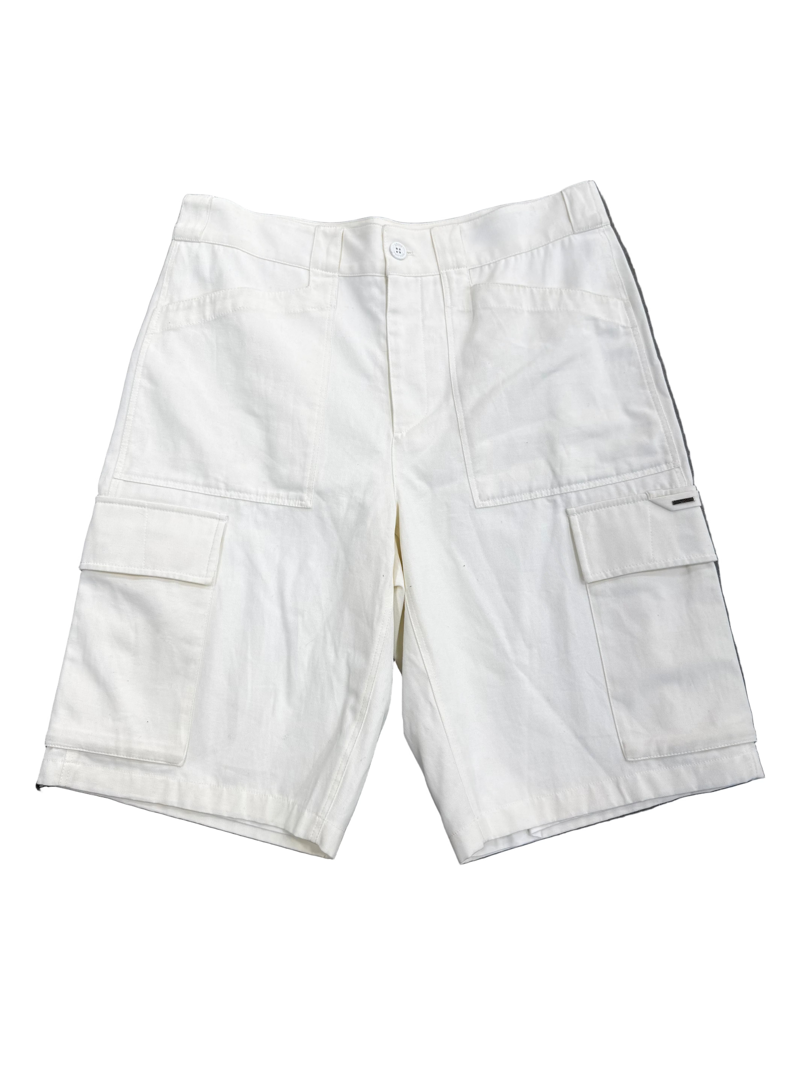 LOUIS VUITTON WHITE CARGO SHORTS