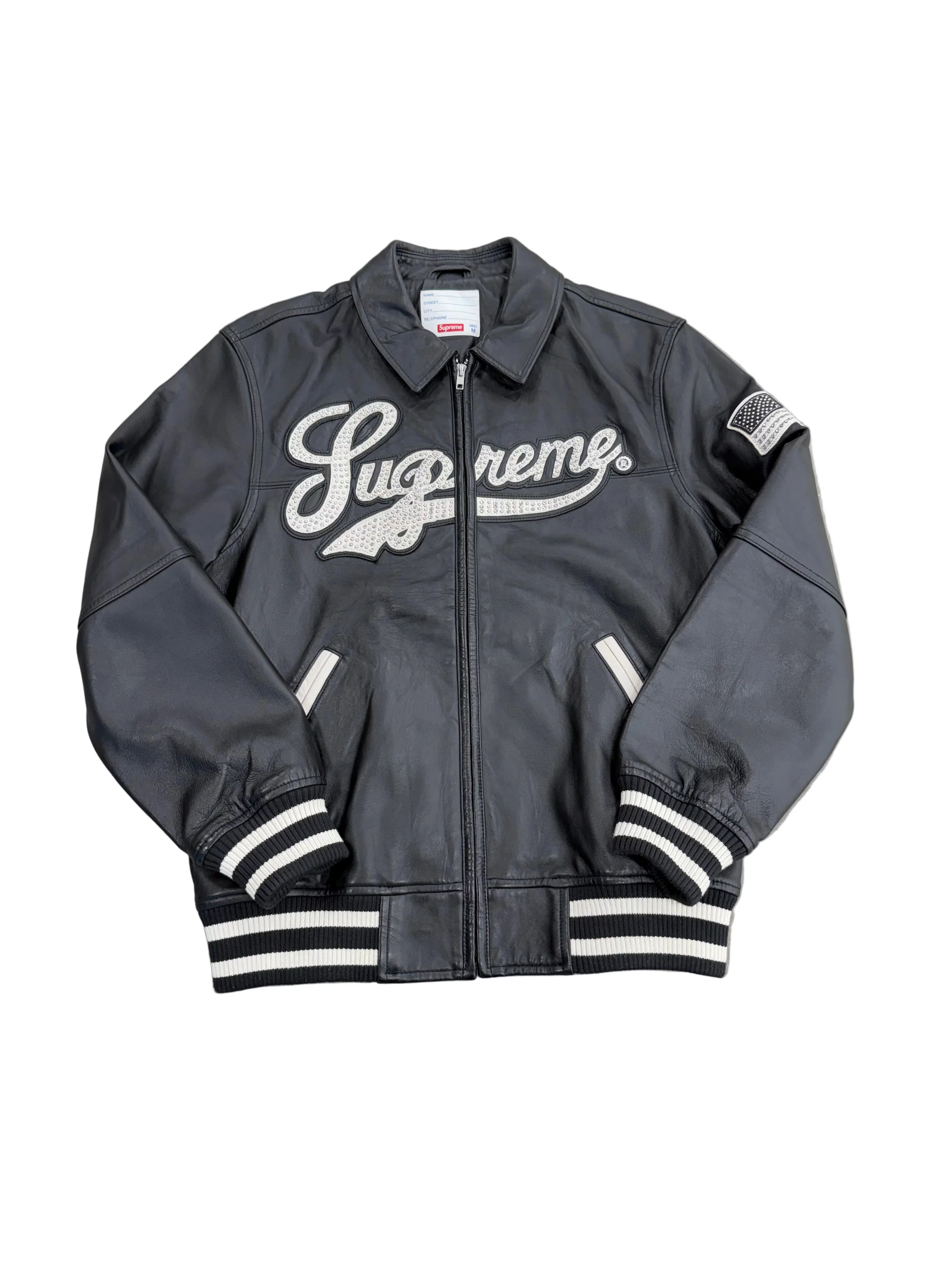 SUPREME UPTOWN STUDDED LEATHER JACKET