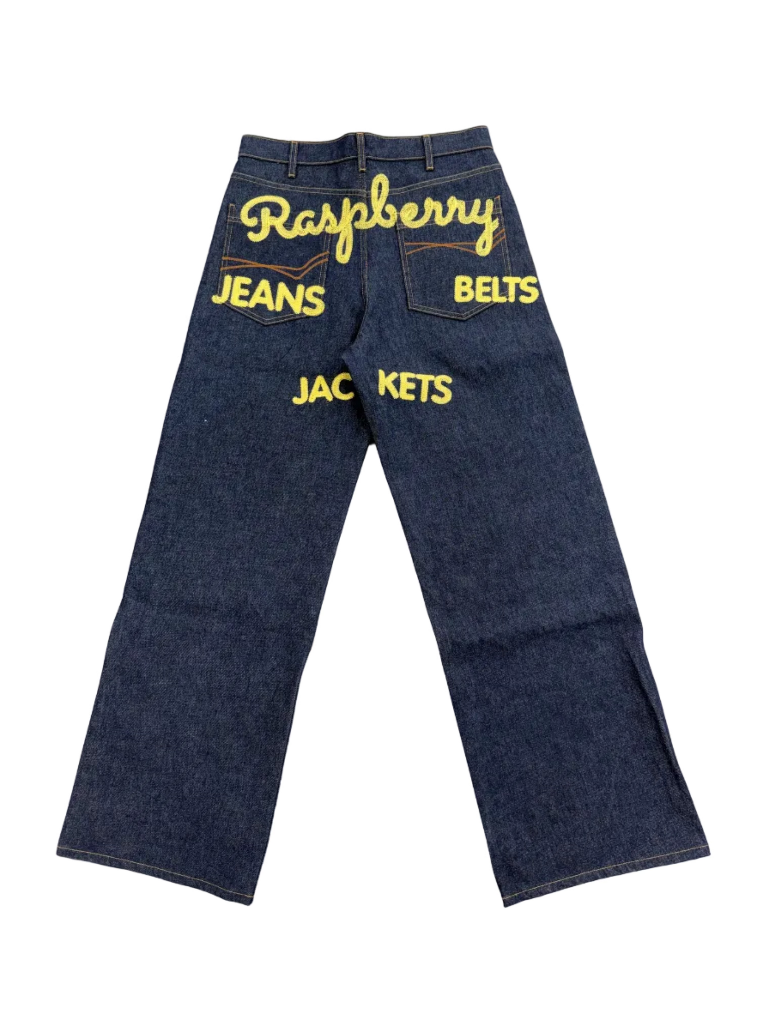 GOLD+VINTAGE GALLERY RASPBERRY HILLS RASPBERRY BELT JEANS