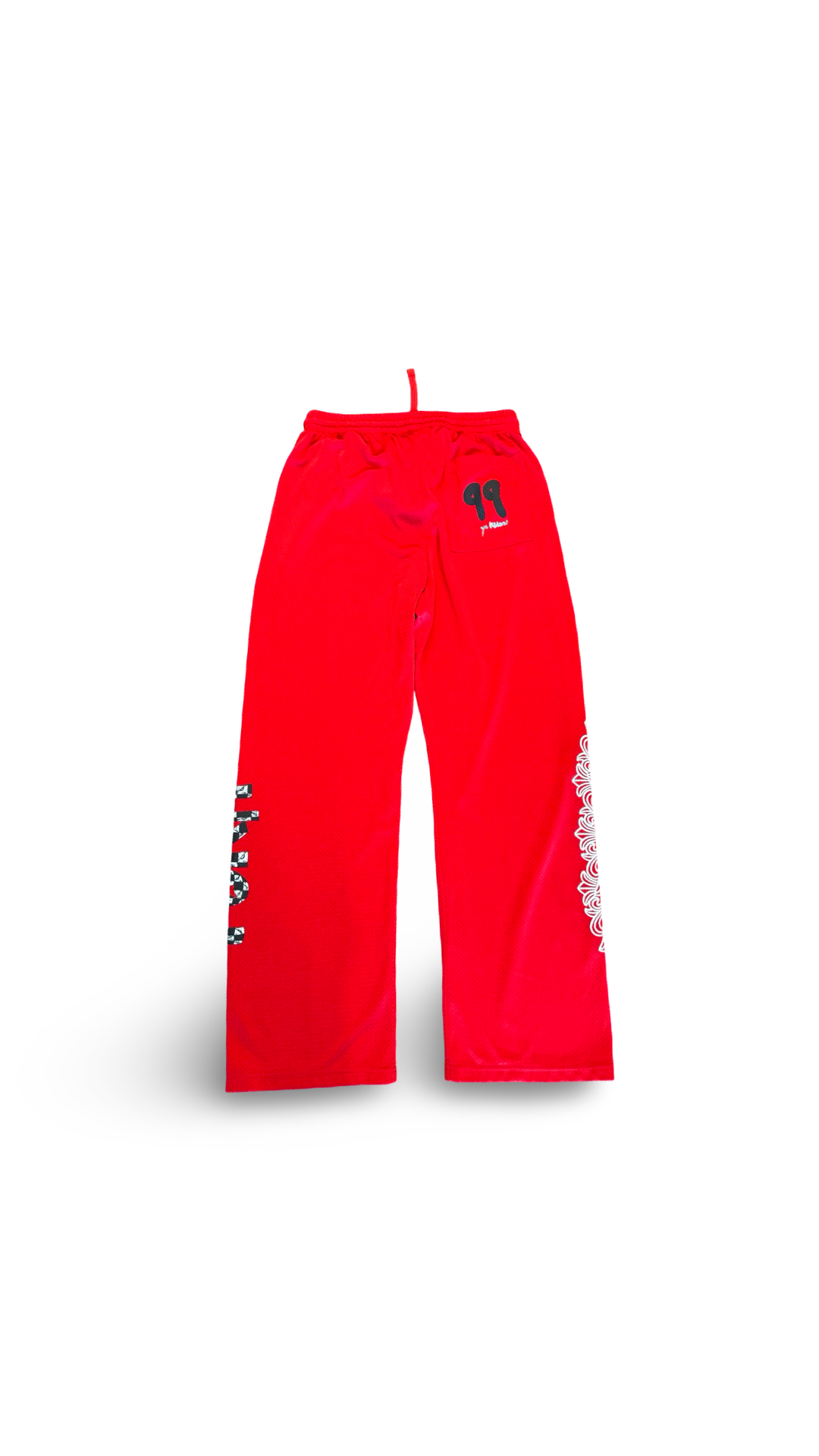 CHROME HEARTS MATTY BOY 99 FORM RED MESH PANTS