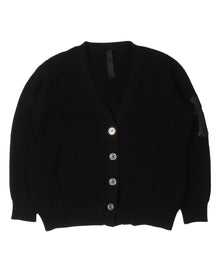 CHROME HEARTS CASHMERE CROSS PATCH CARDIGAN SWEATER