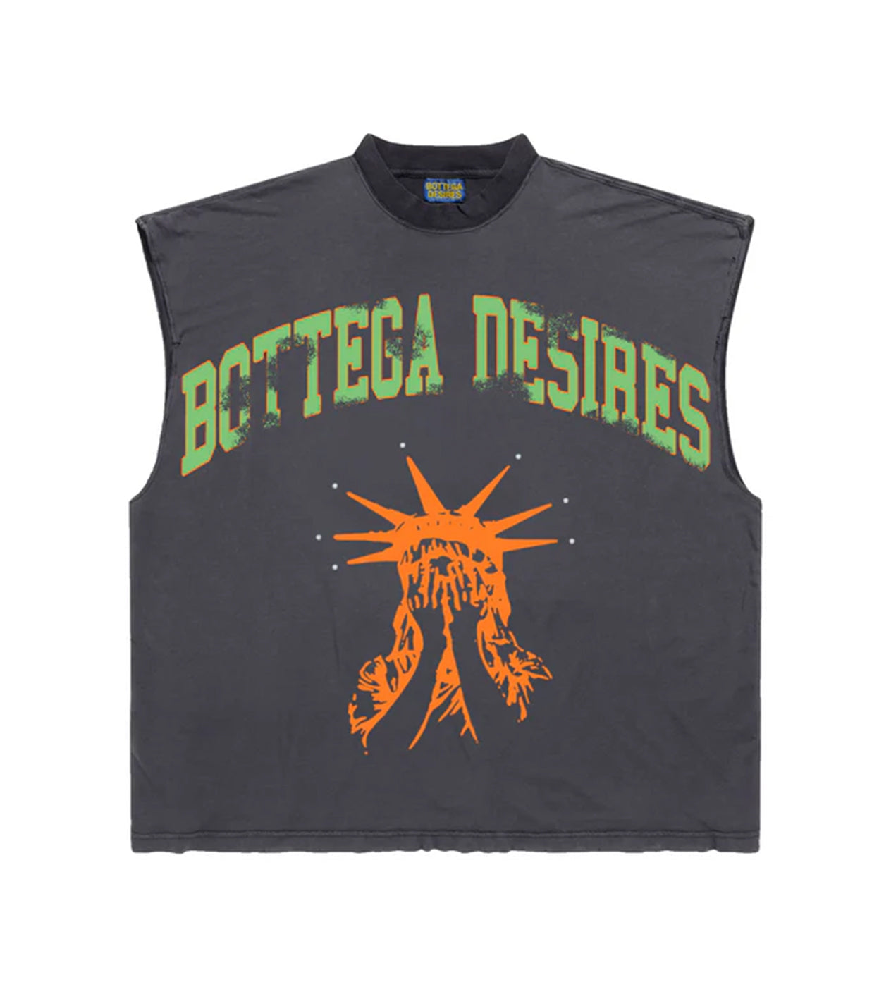 BOTTEGA DESIRES ‘UNRULY DESIRES’ SLEEVELESS TEE BLACK