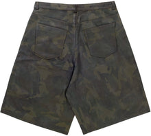 GOLD+VINTAGE GALLERY RASPBERRY HILLS 'CAMO' LEATHER SHORTS