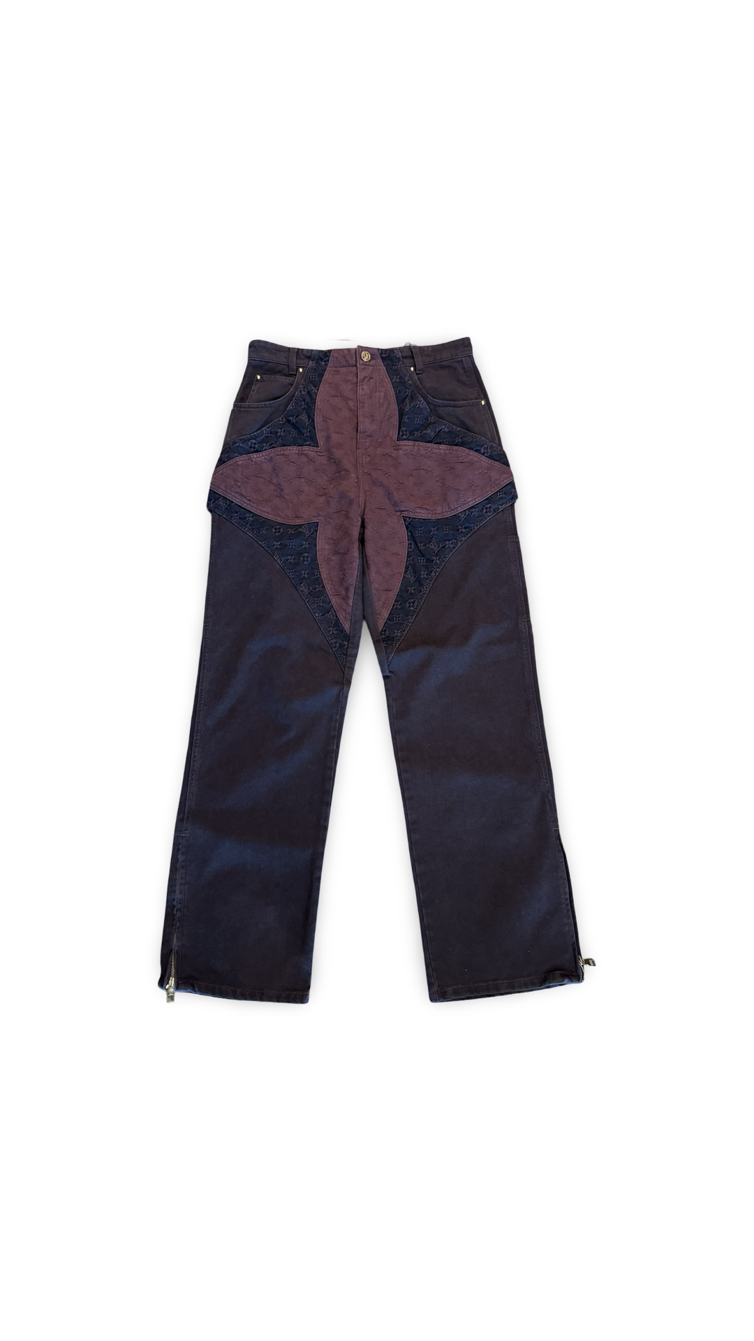 LOUIS VUITTON MONOGRAM FLOWER DENIM PANTS