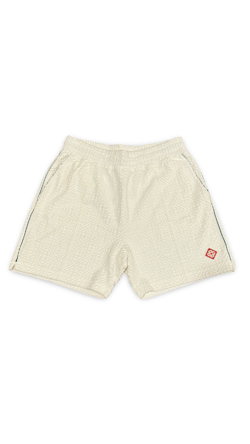 CASA BLANA MONOGRAM TOWELLING SHORTS