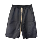 MATIÈRE DE DÈSIRS 'BLACK' WAX DOUBLE KNEE SHORTS