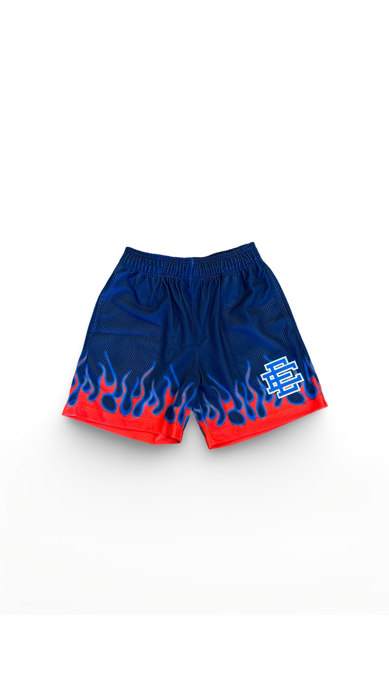 ERIC EMANUEL BASIC EE SHORTS NAVY/ RED FLAME