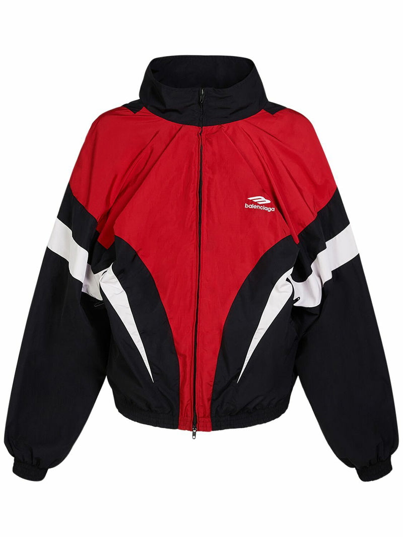 BALENCIAGA 3B SPORTS ICON OFF SHOULDER TRACK JACKET
