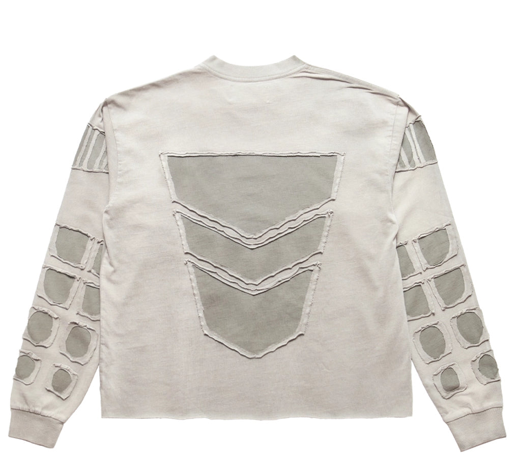 Satoshi Nakamoto Grey Patchwork Long Sleeve
