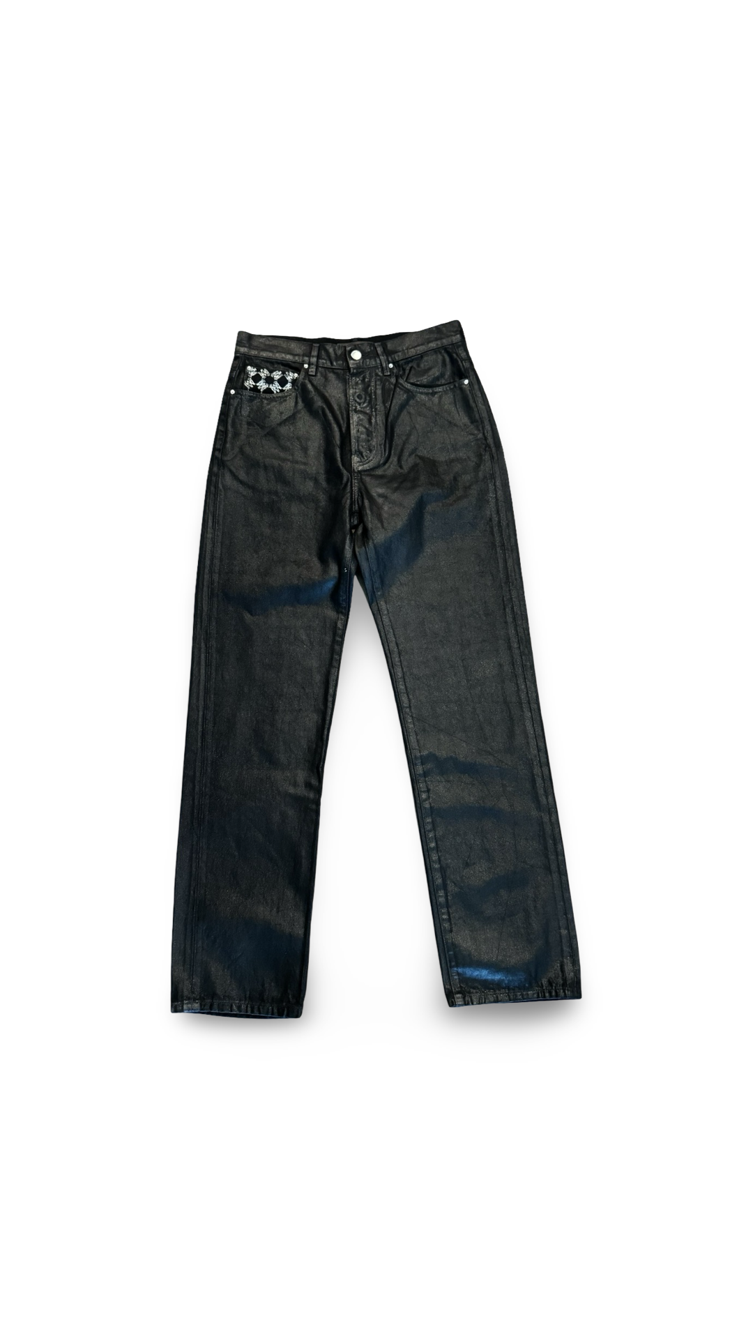 AMIRI MENS WAXED MA QUAD STRAIGHT-LEG JEANS