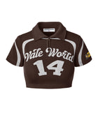 VALE FOREVER WOMEN ‘007 BERLIN RUGBY’ TOP BROWN