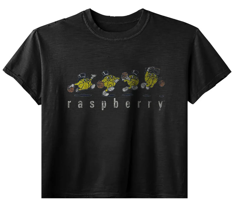 GOLD + VINTAGE GALLERY RASPBERRY HILLS 'SPRINT' BLACK TEE