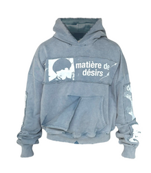 MATIÈRE DE DÈSIRS 'WASHED BLUE' ENCORE HOODIE