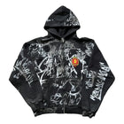 BALENCIAGA BLACK GRAFFITI SKATER HOODIE