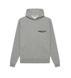 ESSENTIALS DARK OATMEAL VELVET HOODIE