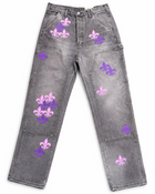 MNML ULTRA BAGGY FLEUR DOUBLE KNEE PANTS GREY