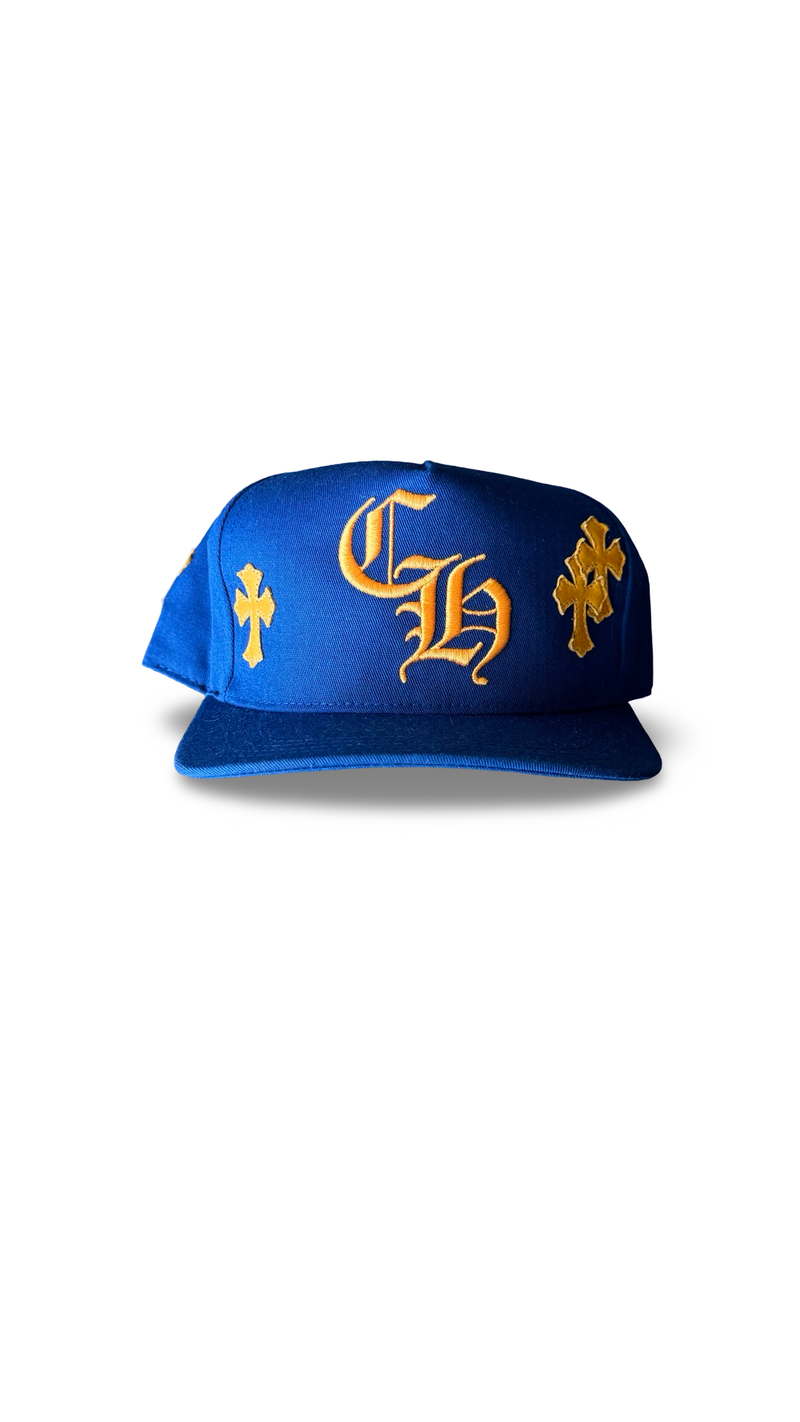 CHROME HEARTS PATCH ‘BLUE/YELLOW’ BASEBALL CAP