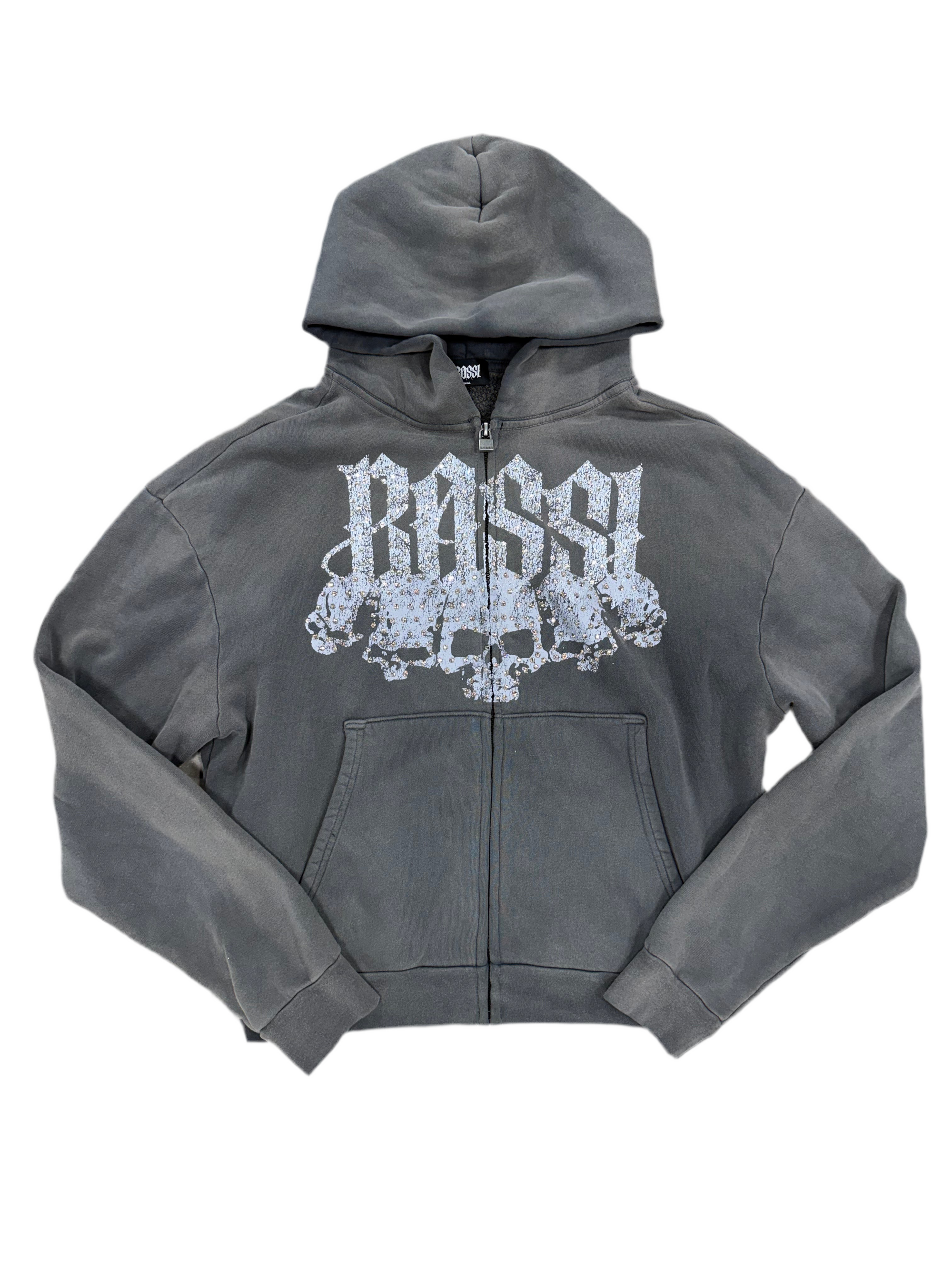 BOSSI GREY SKULL HOODIE