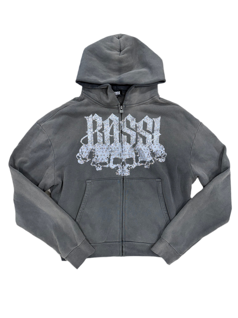 BOSSI GREY SKULL HOODIE