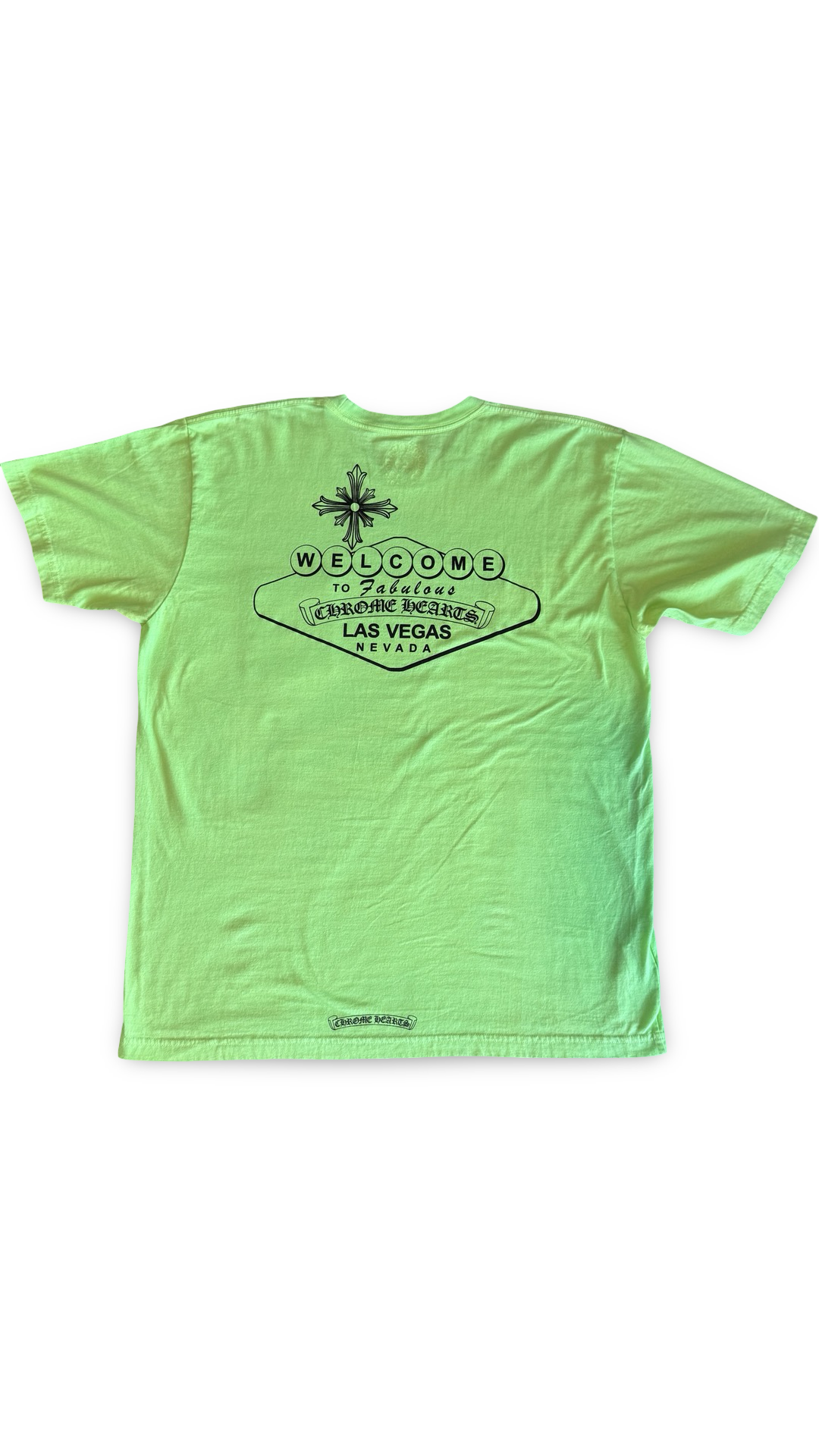 CHROME HEARTS Las Vegas Exclusive Green Poker Logo Pocket Tee