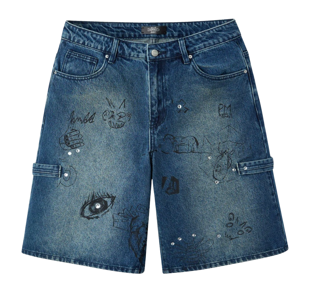 HAPPY MEMORIES DON'T DIE HMDD 'GRAFFITI' JORTS