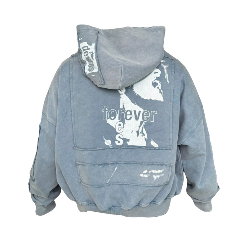 MATIÈRE DE DÈSIRS 'WASHED BLUE' ENCORE HOODIE