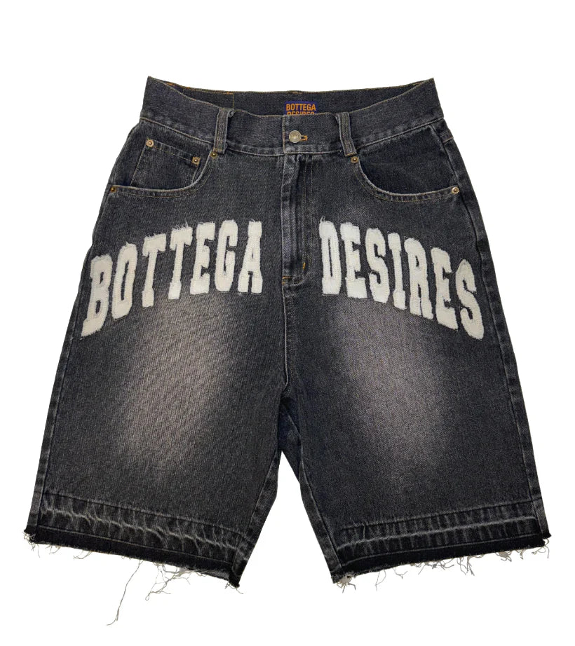 BOTTEGA DESIRES 'BLACK' DENIM SHORTS