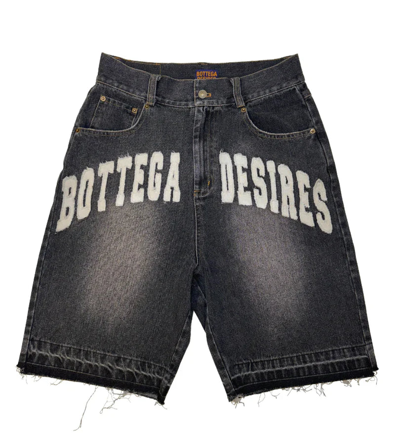 BOTTEGA DESIRES 'BLACK' DENIM SHORTS