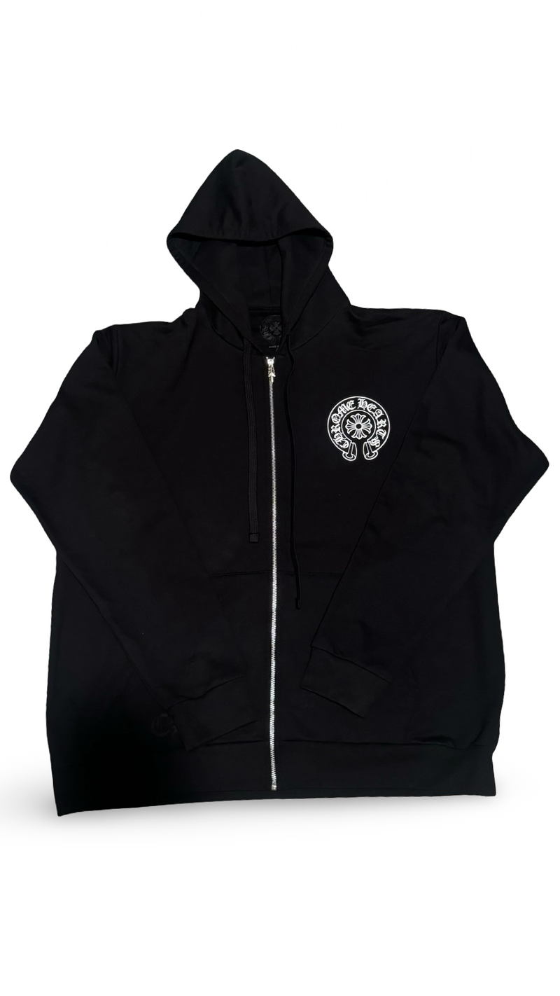 CHROME HEARTS 'MIAMI EXCLUSIVE' BLACK ZIP-UP HOODIE