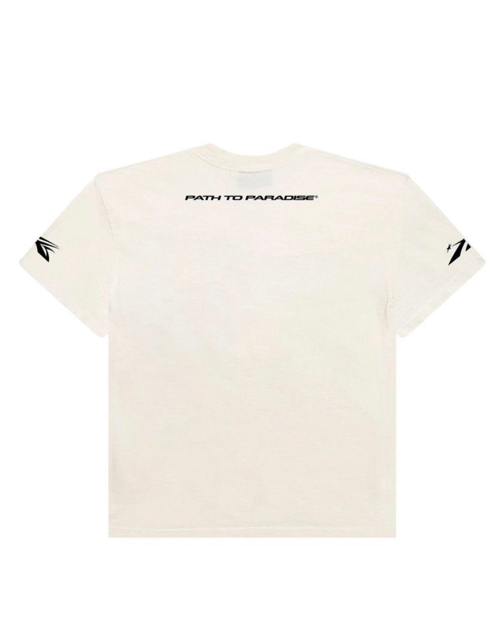 HELLSTAR TORN GLITTER TEE WHITE