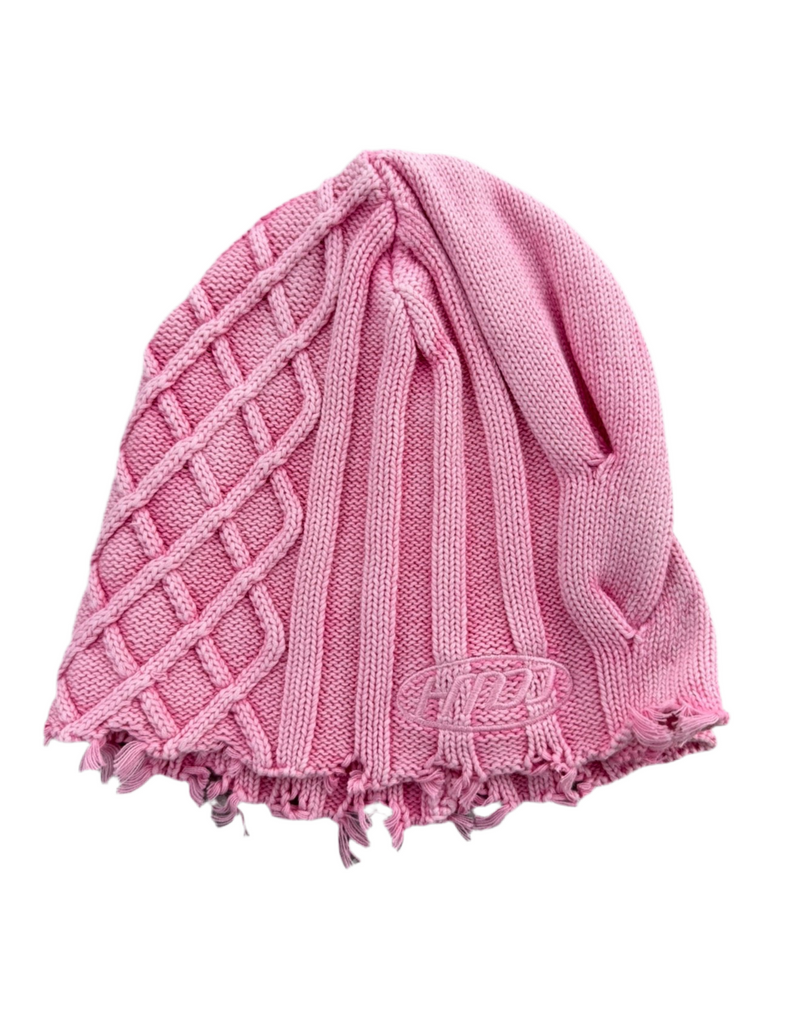 HAPPY MEMORIES DONT DIE HMDD PINK KNIT BEANIE