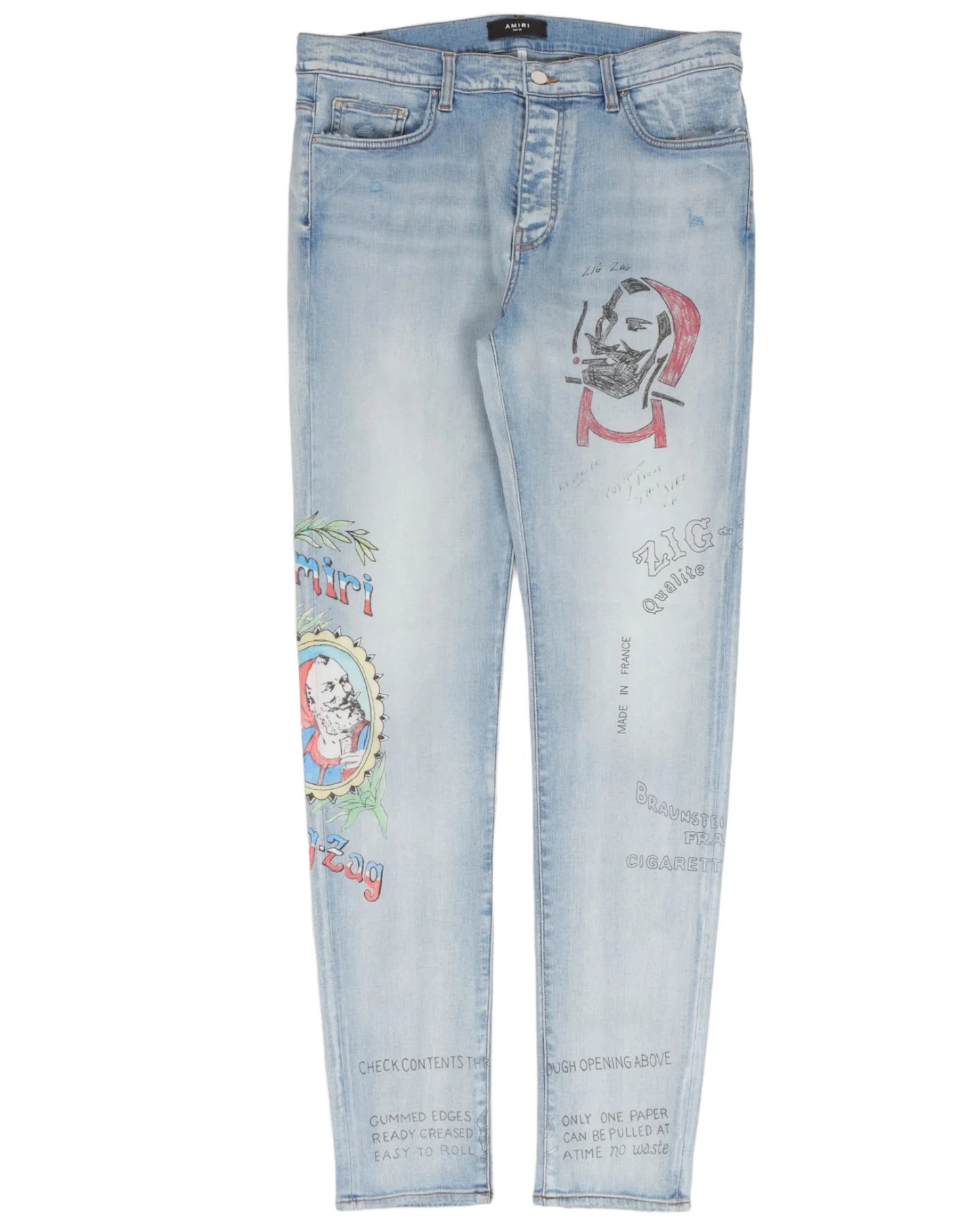 AMIRI ZIG ZAG SKINNY JEANS