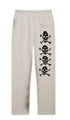 HELLSTAR 'IF YOU DONT LIKE US BEAT US' WHITE SWEATPANTS