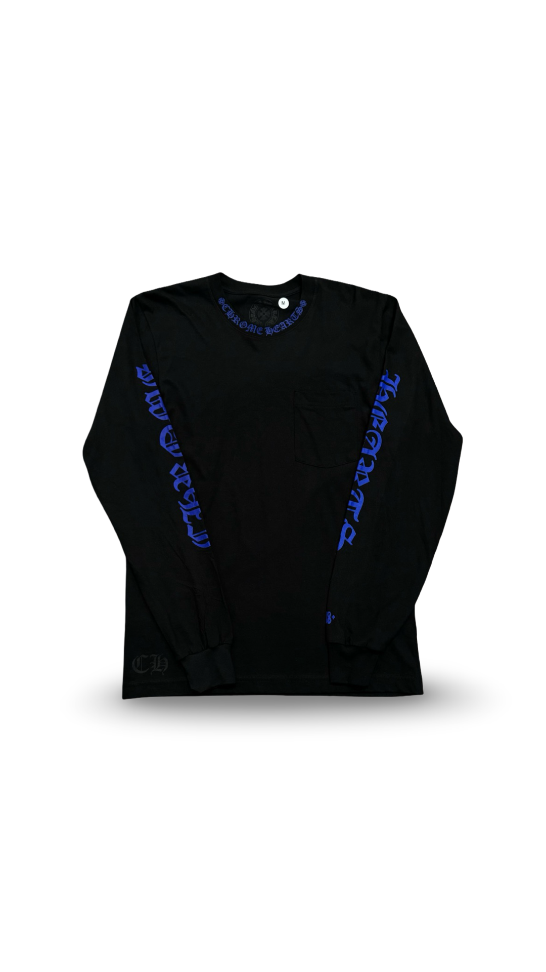 CHROME HEARTS 1988 BLUE NECK LOGO LONGSLEEVE TEE